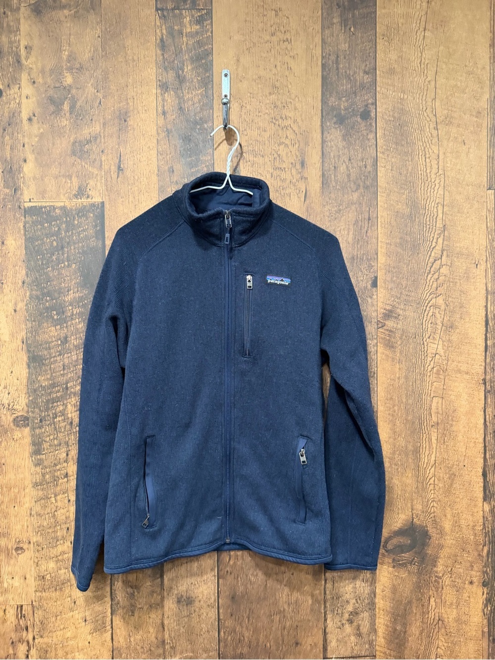 Patagonia men’s better sweater Navy Full-Zip Fleece Jacket small EUC